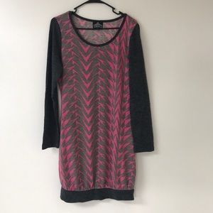 Angie pink and grey dress